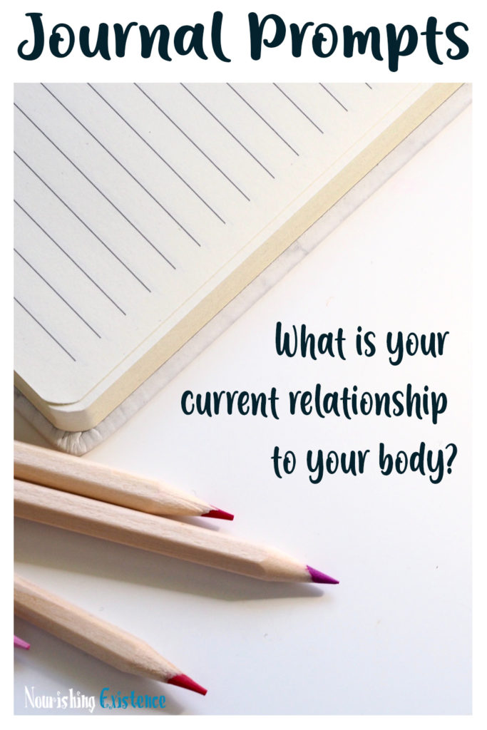 What is your current relationship to your body?  This journal prompt is designed to help you understand the current relationship with and how you feel about your physical body.